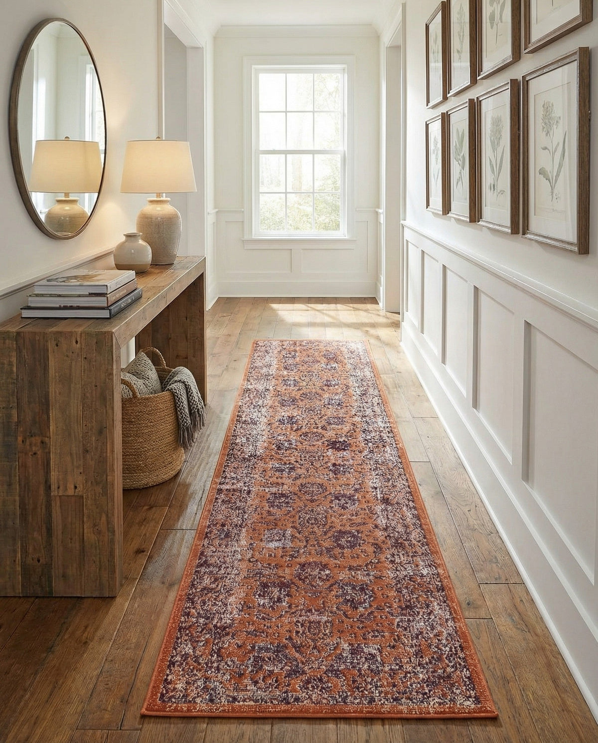 Geneva Terrace Collection Area Rug -  Lausanne Runner Orange  lifestyle 167