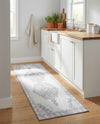 Heritage Elegance Collection Area Rug -  Winterthur (white Gray) Runner white Gray  lifestyle 51