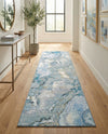 Urban Terrace Collection Area Rug -  Vertex Runner Blue and Ivory  lifestyle 58