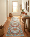 Caribbean Breeze Collection Area Rug -  Floriana Runner Light Blue  lifestyle 65