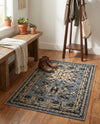 Tabriz Tapestries Collection Area Rug - Azerbaijan (Gray) Rectangle Gray  lifestyle 4