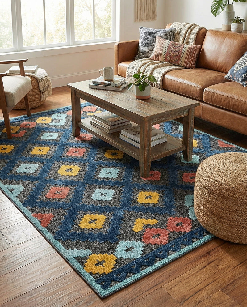 Caribbean Terrace Collection Area Rug -  Tobago Rectangle Charcoal  lifestyle 22