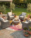 Urban Terrace Collection Area Rug -  Skyline Round Multi  lifestyle 55