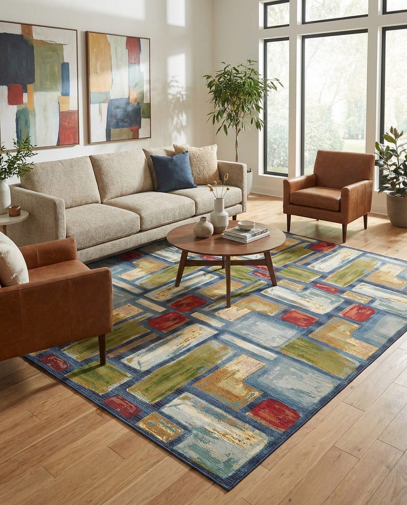 Urban Terrace Collection Area Rug -  Portico Rectangle Multi  lifestyle 14