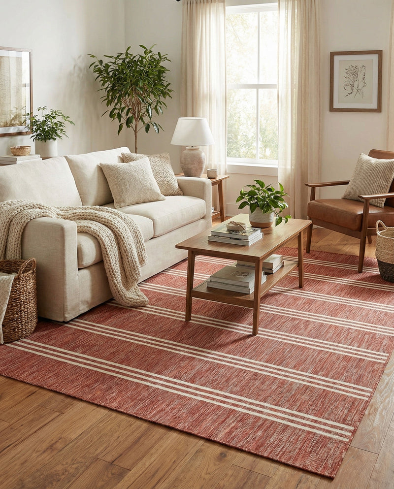 Urban Oasis Rugs Collection Area Rug -  District (Rust Red) Rectangle Rust Red  lifestyle 6