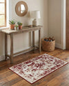 Riviera Elegance Collection Area Rug -  Menton (Burgundy) Rectangle Burgundy  lifestyle 25