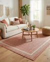 Terrace Fringe Collection Area Rug - Veranda (Rust Red) Rectangle Rust Red  lifestyle 18