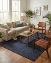 Woven Seaside Jute Collection Area Rug - Savannah (Navy Blue) Rectangle Navy Blue  lifestyle 17