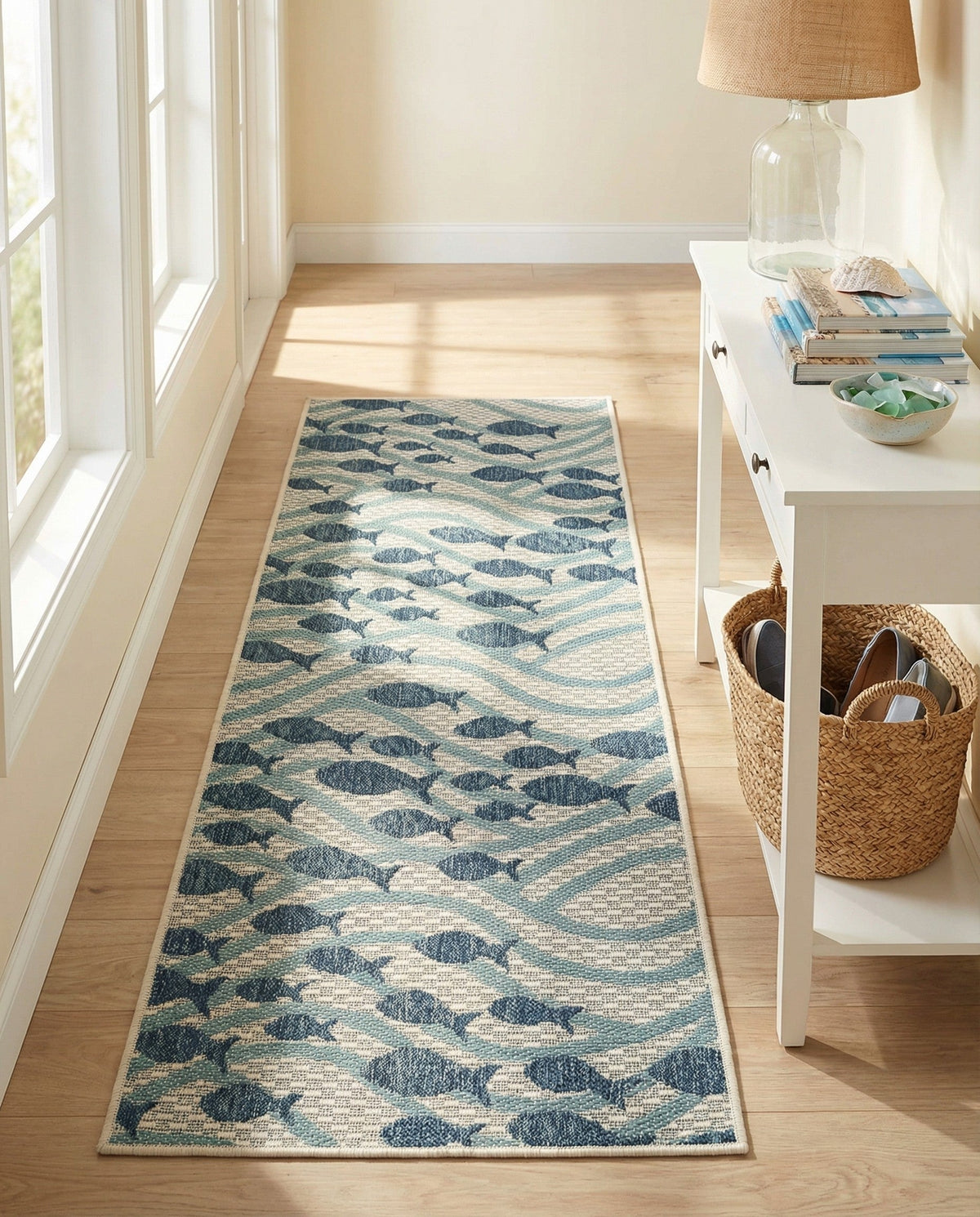 Seaside Haven Rugs Collection Area Rug -  Harbor Runner Blue  lifestyle 17