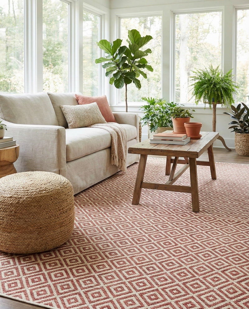 Urban Oasis Rugs Collection Area Rug -  Rooftop (Rust Red) Rectangle Rust Red  lifestyle 4