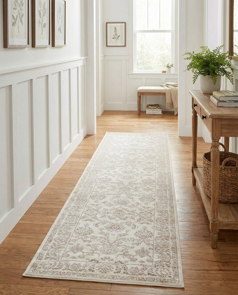Savannah Elegance Collection Area Rug - Augusta (Ivory) Runner Ivory  lifestyle 47