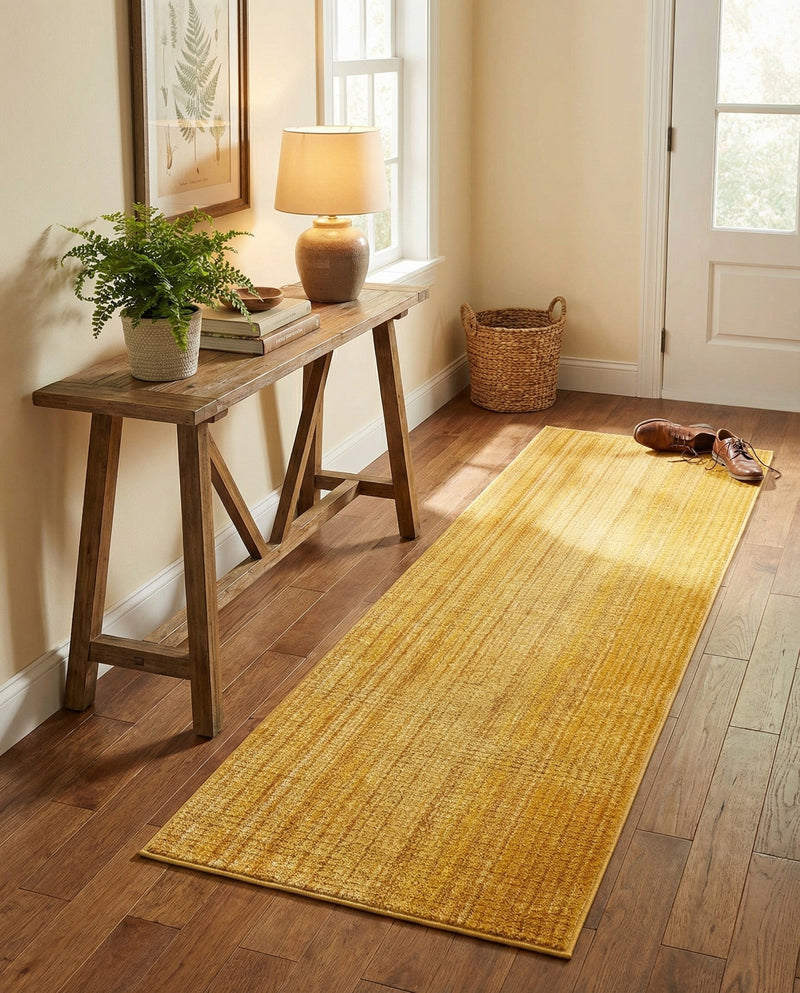 Jewel Oasis Collection Area Rug - Sapphire (Yellow) Runner Yellow  lifestyle 67