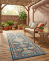 Coastal Terrace Collection Area Rug -  Dunes Runner Navy Blue  lifestyle 39