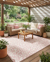 Savannah Escape Collection Area Rug -  Amazon (Pink Ivory) Square Pink Ivory  lifestyle 23