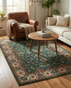 Casablanca Tapestry Collection Area Rug -  Marrakech (Emerald Green) Rectangle Emerald Green  lifestyle 9
