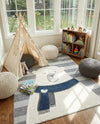 Wonder Tykes Collection Area Rug -  Dreamland Rectangle Gray  lifestyle 8