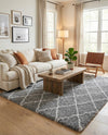 Casablanca Comfort Collection Area Rug -  Tangier Rectangle Gray  lifestyle 14