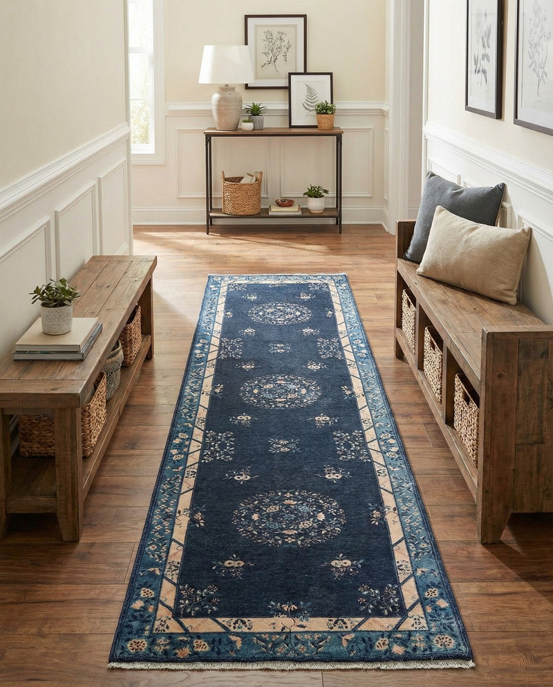 Bazaar Chic Collection Area Rug -  Ouarzazate Runner Navy Blue  lifestyle 40