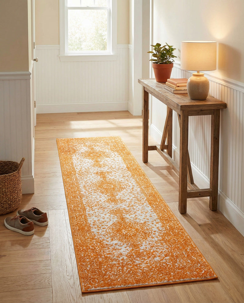 Dover Terrace Collection Area Rug - Marina (Orange) Runner Orange  lifestyle 61