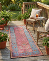 Patio Heritage Collection Area Rug -  Serenity Runner Vintage Salmon Coral  lifestyle 76