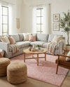Marrakesh Lattice Collection Area Rug - Casablanca (Rose Pink) Rectangle Rose Pink  lifestyle 7