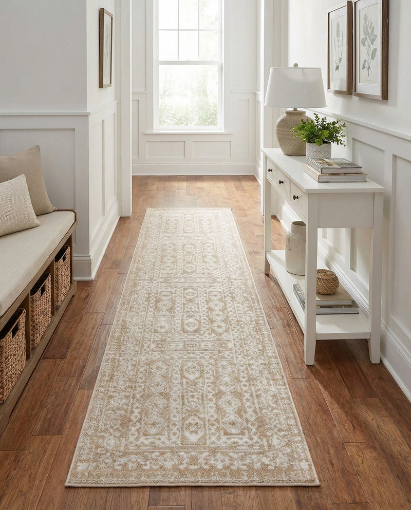 Cambridge Classics Collection Area Rug - Trinity (Beige) Runner Beige  lifestyle 71