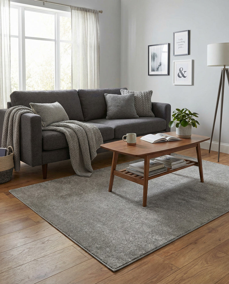 Soho Elegance Collection Area Rug - Chelsea (Gray) Rectangle Gray  lifestyle 7