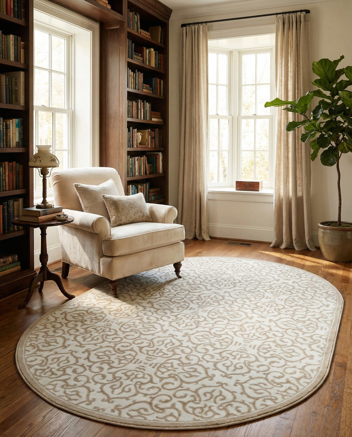 Andes Summit Collection Area Rug -  Pichincha Oval Snow White  lifestyle 59