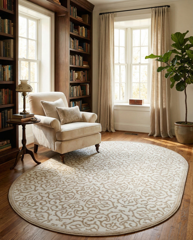 Andes Summit Collection Area Rug -  Pichincha Oval Snow White  lifestyle 59