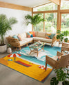 Seaside Haven Rugs Collection Area Rug -  Dockside Rectangle Multi  lifestyle 13