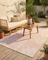 Desert Nomad Terrace Collection Area Rug - Sahara (Pink) Rectangle Pink  lifestyle 30