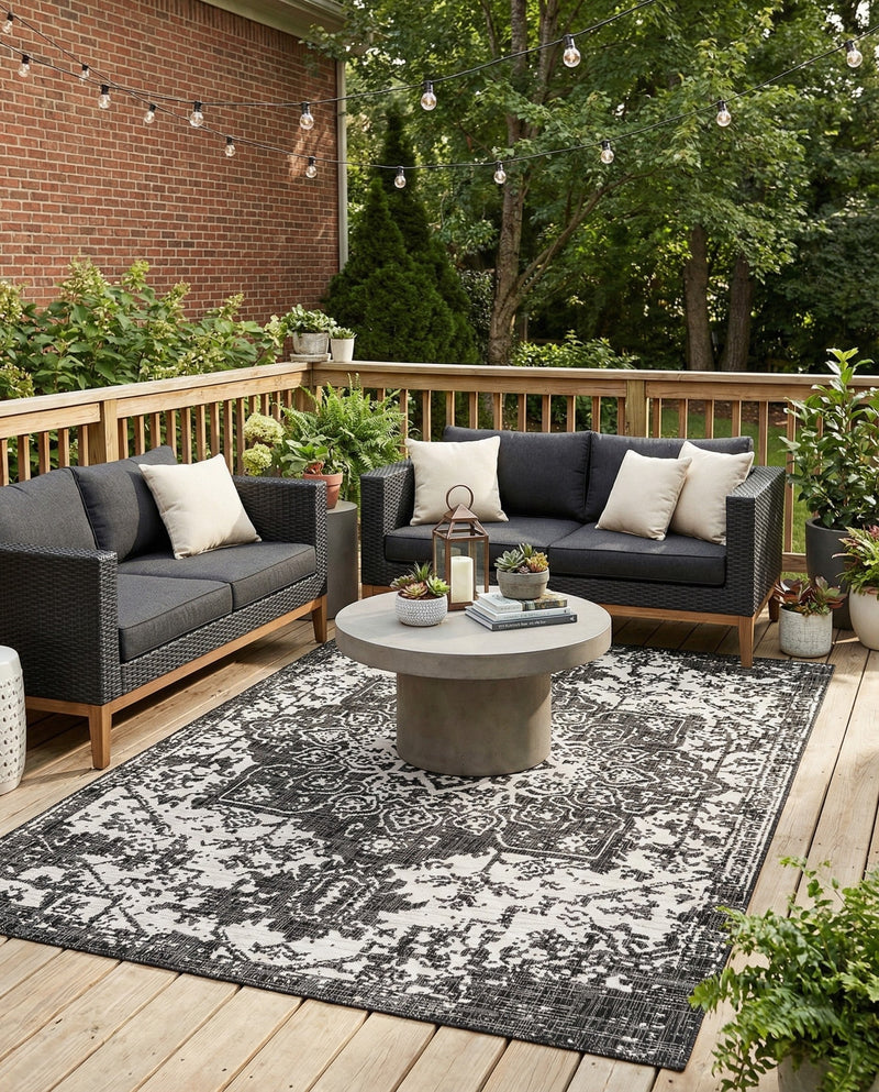 Urban Oasis Rugs Collection Area Rug -  Penthouse (Charcoal Gray) Rectangle Charcoal Gray  lifestyle 33