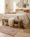 Seville Stripes Collection Area Rug - Cadiz (Brick Red) Rectangle Brick Red  lifestyle 4