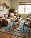 Tabriz Tapestries Collection Area Rug - Azerbaijan (Light Blue) Rectangle Light Blue  lifestyle 10