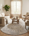 Seville Stripes Collection Area Rug -  Cordoba (Gray) Oval Gray  lifestyle 53