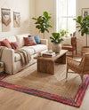 Woven Seaside Jute Collection Area Rug - Seabrook Rectangle Natural  lifestyle 20