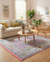 Arcadia Rugs Collection Area Rug - Eden (Pink) Square Pink  lifestyle 64