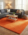 Plush Oasis Collection Area Rug - Serenity (Tiger Orange) Rectangle Tiger Orange  lifestyle 21