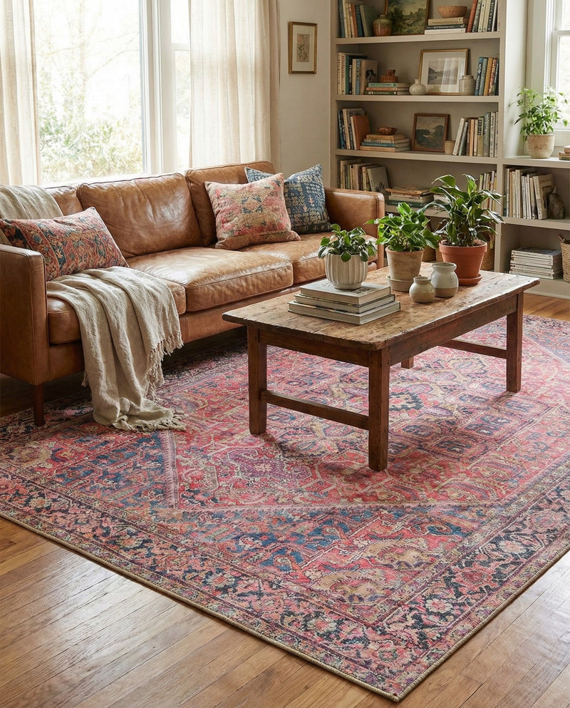 Heritage Elegance Collection Area Rug -  Alhambra Rectangle Red  lifestyle 18