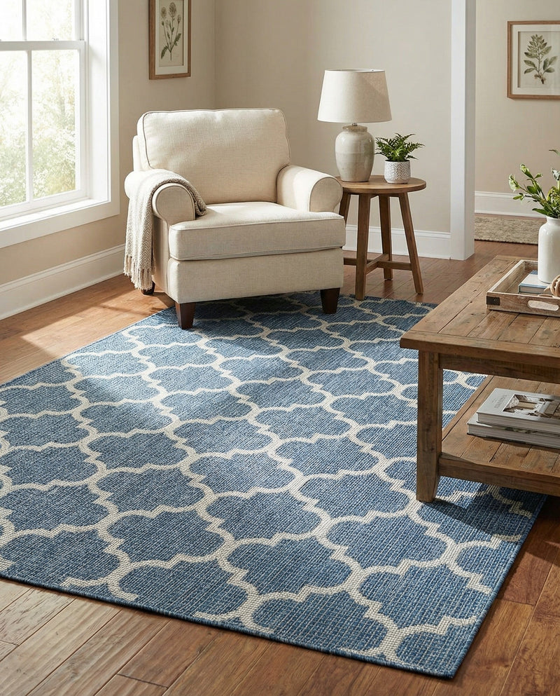 Savannah Pergola Collection Area Rug - Arbor (Navy Blue) Rectangle Navy Blue  lifestyle 28