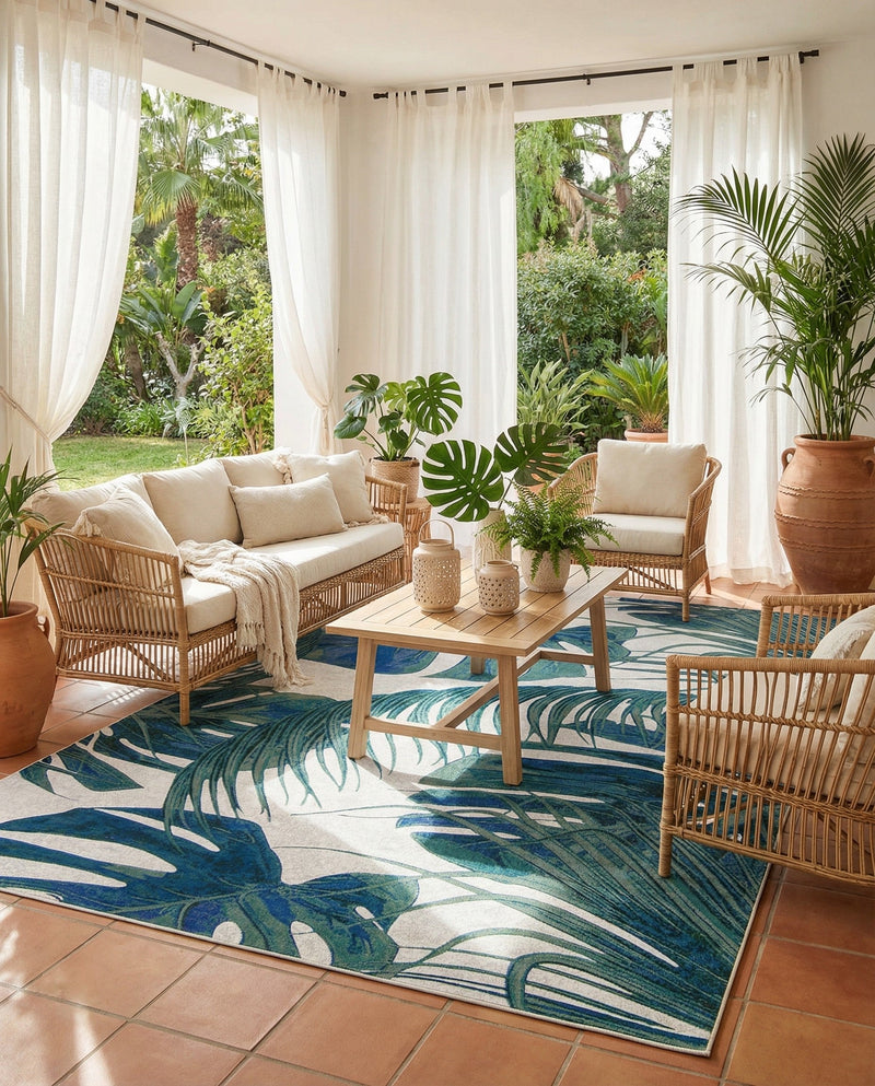 Meadow Breeze Collection Area Rug -  Clover Rectangle Ivory  lifestyle 31