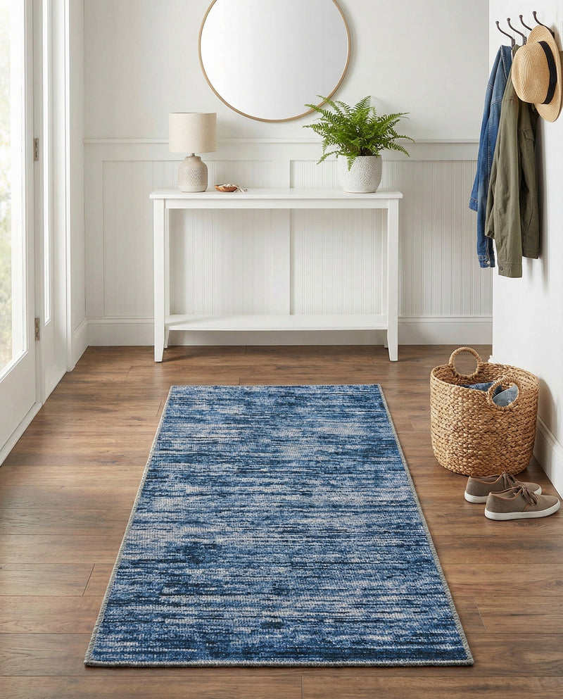 Sahara Essence Collection Area Rug - Oasis (Blue) Runner Blue  lifestyle 29