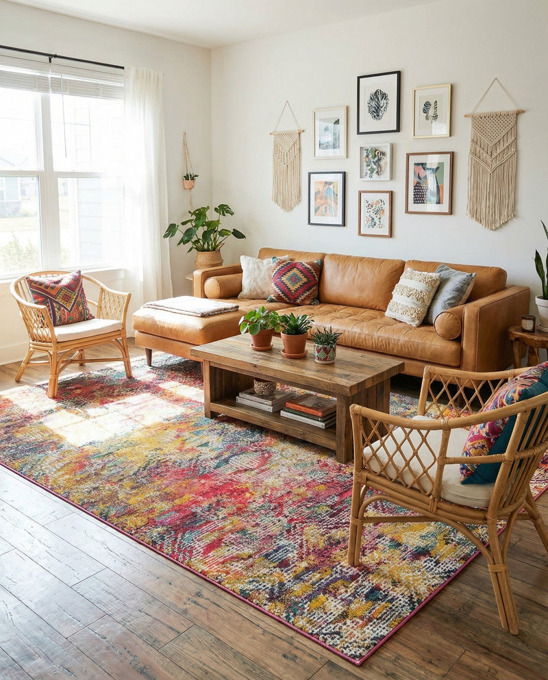 Colorburst Oasis Collection Area Rug -  Azura Rectangle Multi  lifestyle 10
