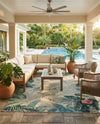 Seaside Blooms Collection Area Rug -  Paradise Rectangle Multi  lifestyle 59