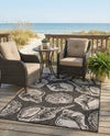 Seaside Haven Rugs Collection Area Rug -  Lighthouse (Black and White) Rectangle Black and White  lifestyle 8