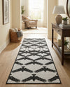 Urban Terrace Collection Area Rug -  Gramercy Runner Black and White  lifestyle 48