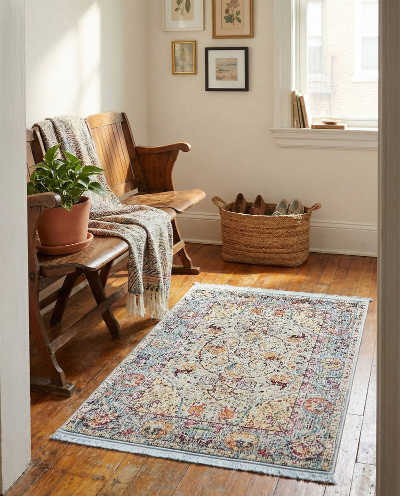 Caribbean Breeze Collection Area Rug -  Xcalak Rectangle Light Blue  lifestyle 8