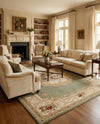 Versailles Elegance Collection Area Rug -  Louveciennes (Green) Rectangle Green  lifestyle 6