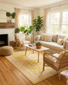 Tribal Terrace Treasures Collection Area Rug -  Incan Isle (Yellow) Rectangle Yellow  lifestyle 26