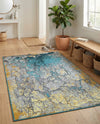 Urban Terrace Collection Area Rug -  Lanai Rectangle Gradient Blue  lifestyle 14